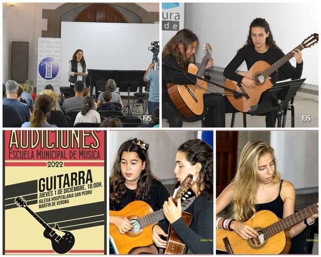 Alumnas de la Escuela Municipal de Música durante las audiciones/FJS Fotografía e Ildefonso Rodríguez.